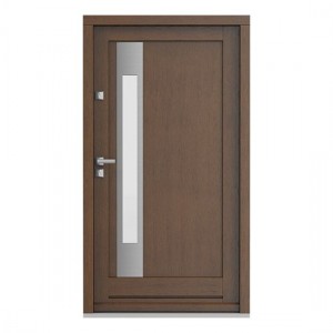 Eco Nord model 2 usa de exterior pentru intrare in casa din lemn stratificat de stejar - Porta Doors prin Usamea.ro